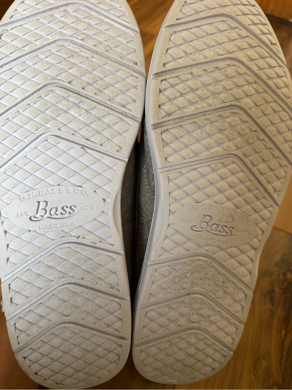 G.H.Bass &Co Men's Inshore Casual Gray Canvas Boat Shoes